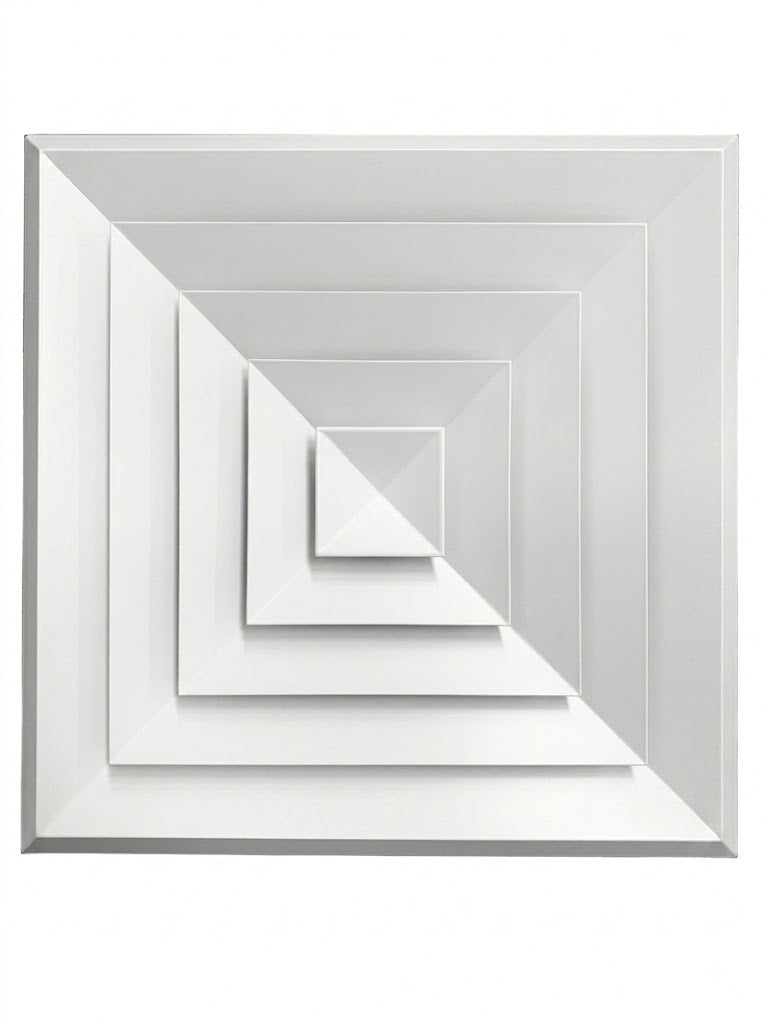 Bevelled Edge Supply Air Diffuser 4 Way 410 x 410 (mm) - Air Junction