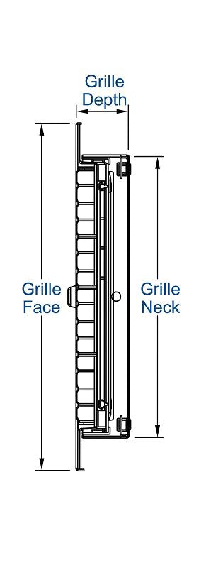 Hinged Eggcrate Return Air Grille Dimensions | HVAC Grille Specifications Australia
