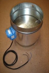 KW Motorised Damper Zones 240v - Metal Barrel (8" / 200 mm)